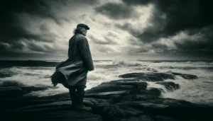 Vieil homme au bord de l'Océan
