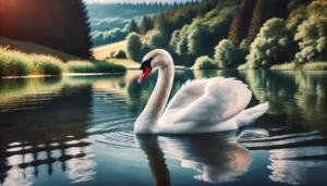 cygne sur l'eau