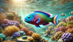 Le poisson-perroquet arc-en-ciel